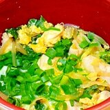 鶏ささみと大根の葉で♪　親子丼